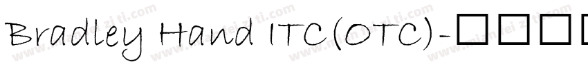 Bradley Hand ITC(OTC)字体转换